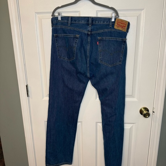 Levi's Blue Straight Jeans Classic 505 Medium Wash Size 38 Waist 32 Length GUC - Picture 5 of 6